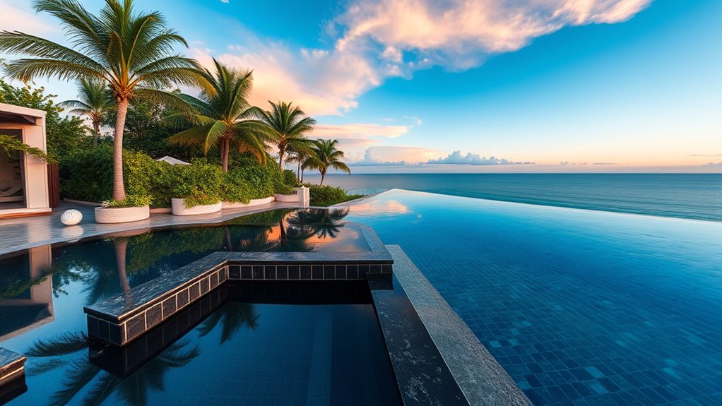 luxurious infinity pool settings