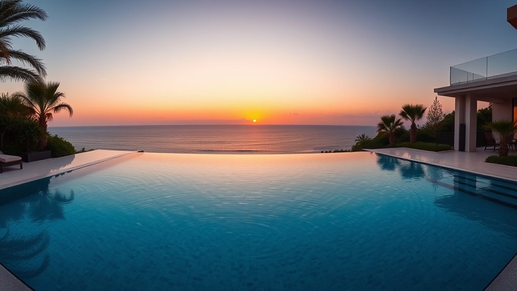 luxurious seamless infinity pool