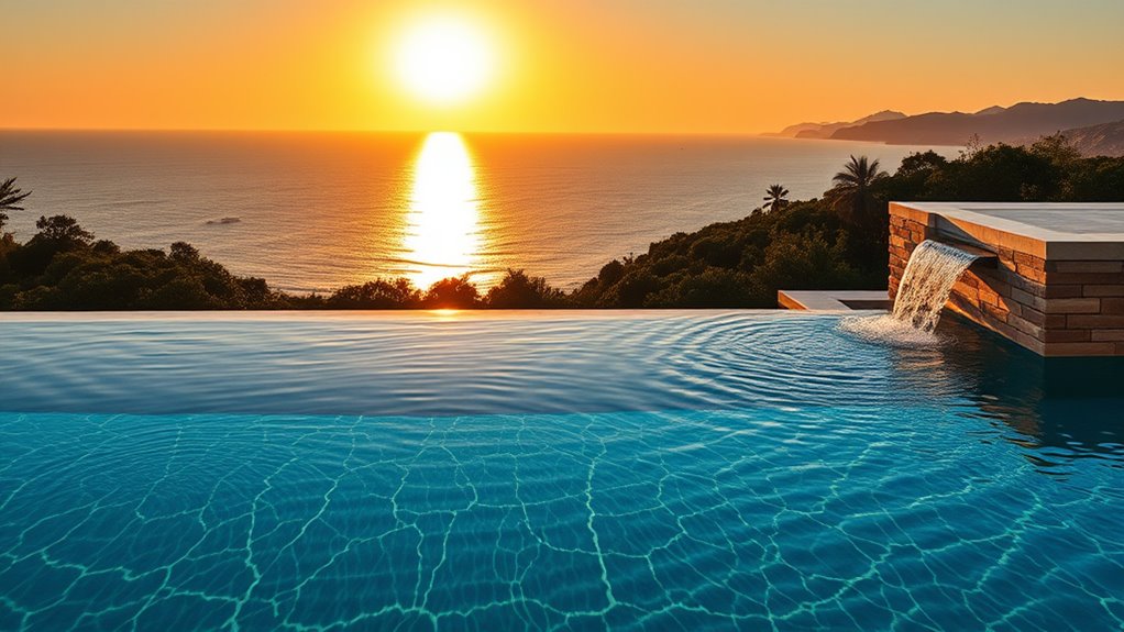 luxury pools blend seamlessly