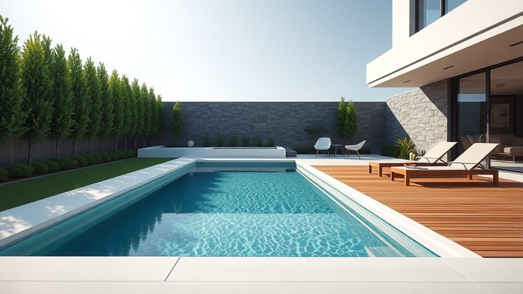 minimalist sleek pool design