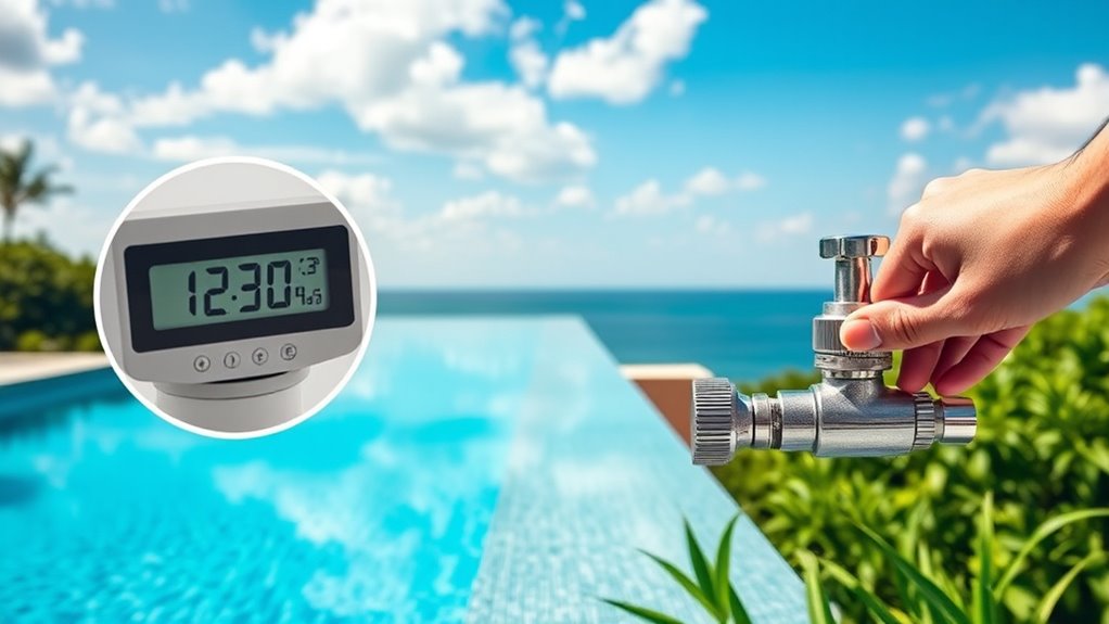 monitor and adjust water levels