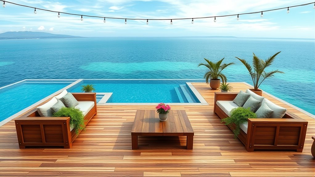 natural wooden cozy outdoor space