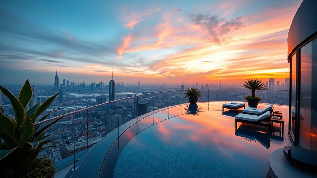 optimal rooftop pool placement