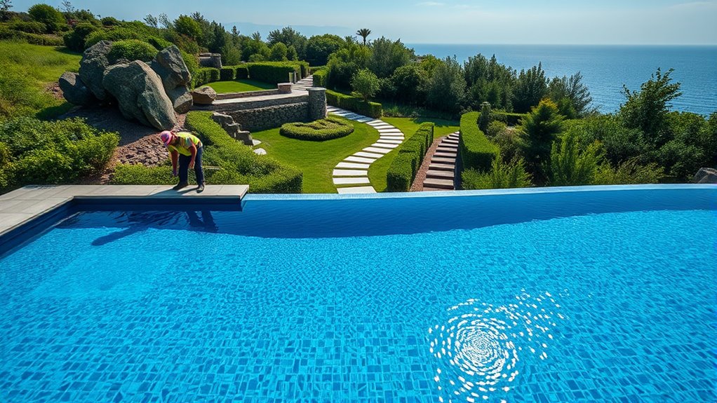 pool area finishing touches