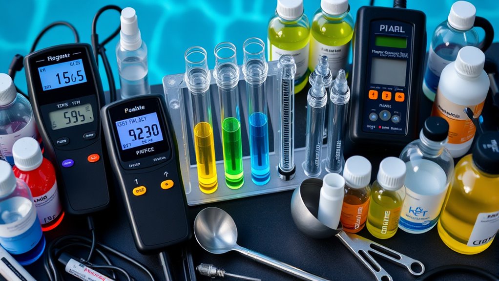 pool chemistry testing tools