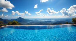 pool edge facing views