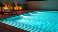 pool lighting and atmosphere