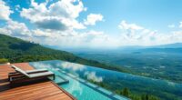 pool on hillside slope