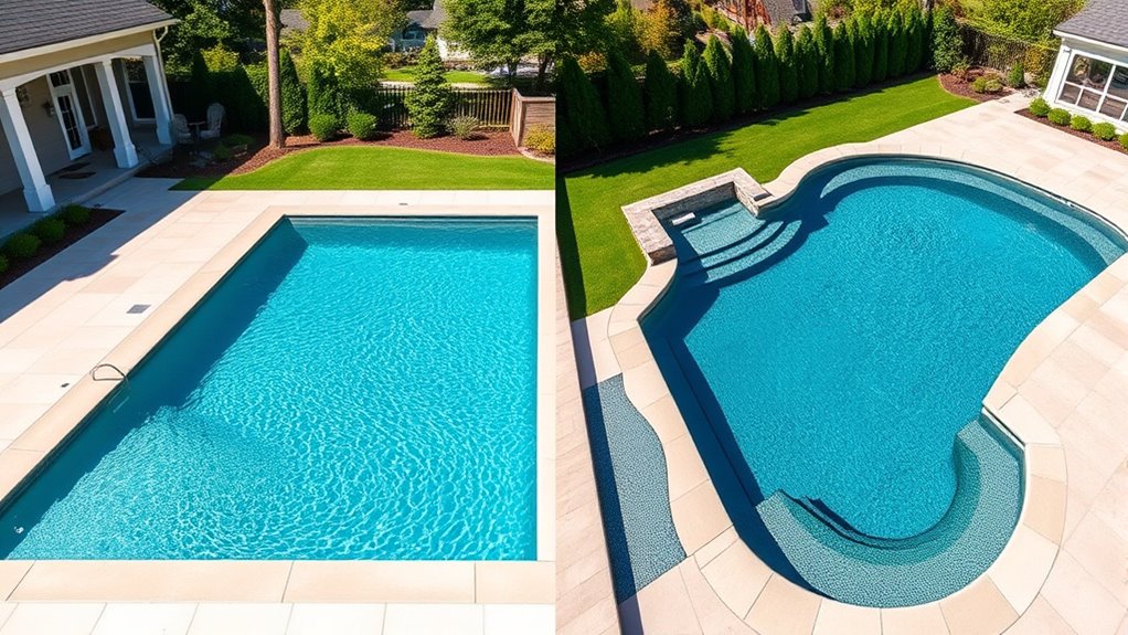 pool size installation space