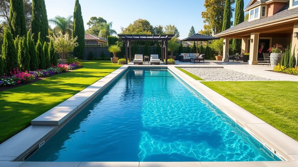 poolside garden design