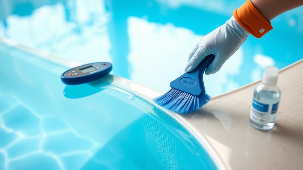 regular waterline cleaning routine