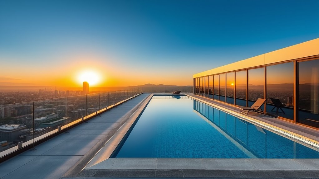 rooftop pool with view