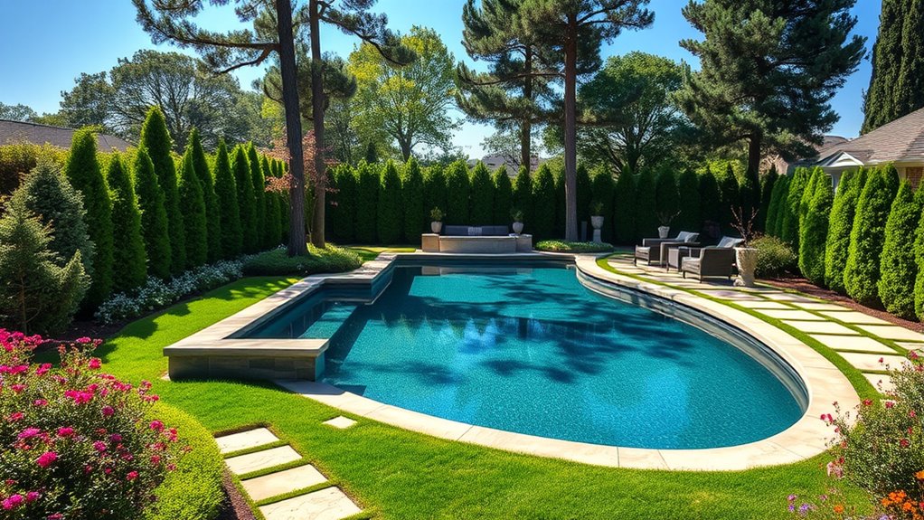 seamless landscape pool integration