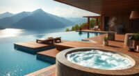 spa integration with infinity pool