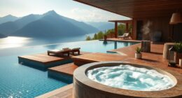 spa integration with infinity pool
