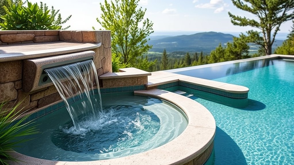 spa placement enhances outdoor harmony