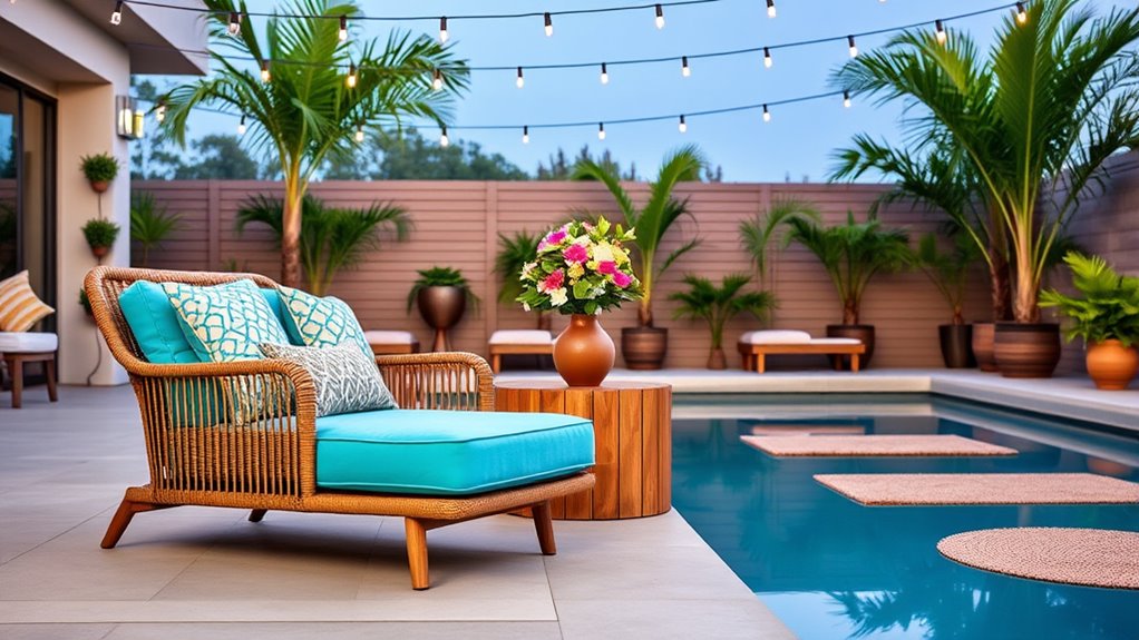 stylish comfortable pool seating