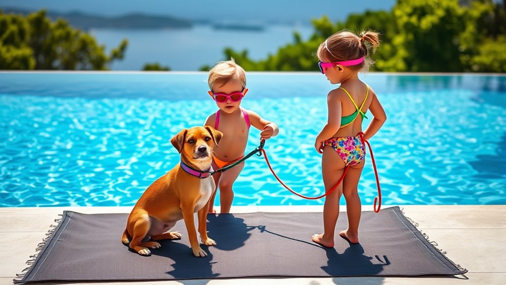 teach kids pet pool safety