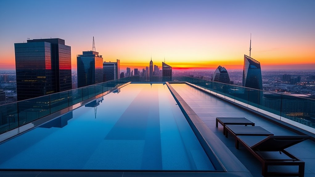 urban luxury rooftop oasis