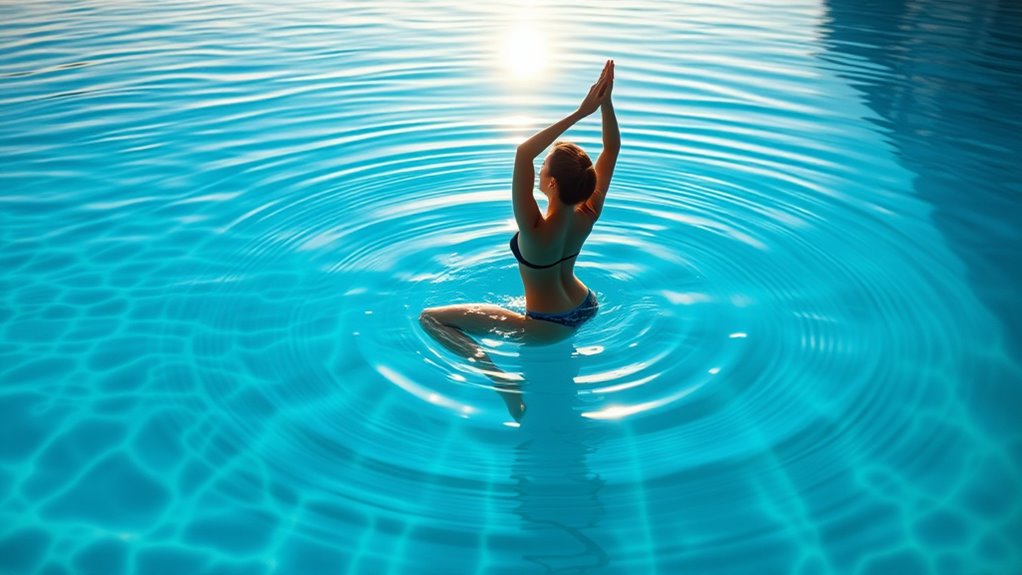 water based yoga stretches