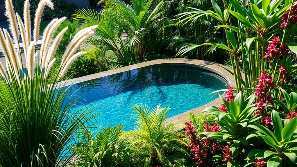 water friendly poolside plants