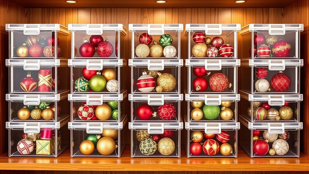 secure holiday ornament containers