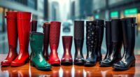 stylish waterproof rain boots