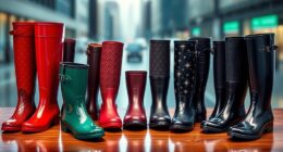 stylish waterproof rain boots