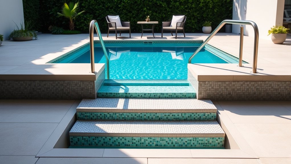 accessible compact pool steps