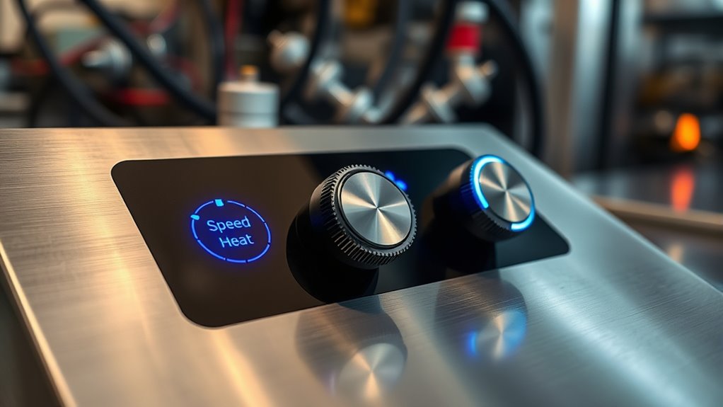 adjustable speed and temperature