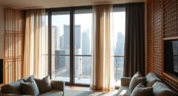 apartment privacy with curtains