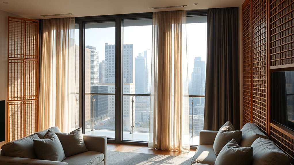 apartment privacy with curtains