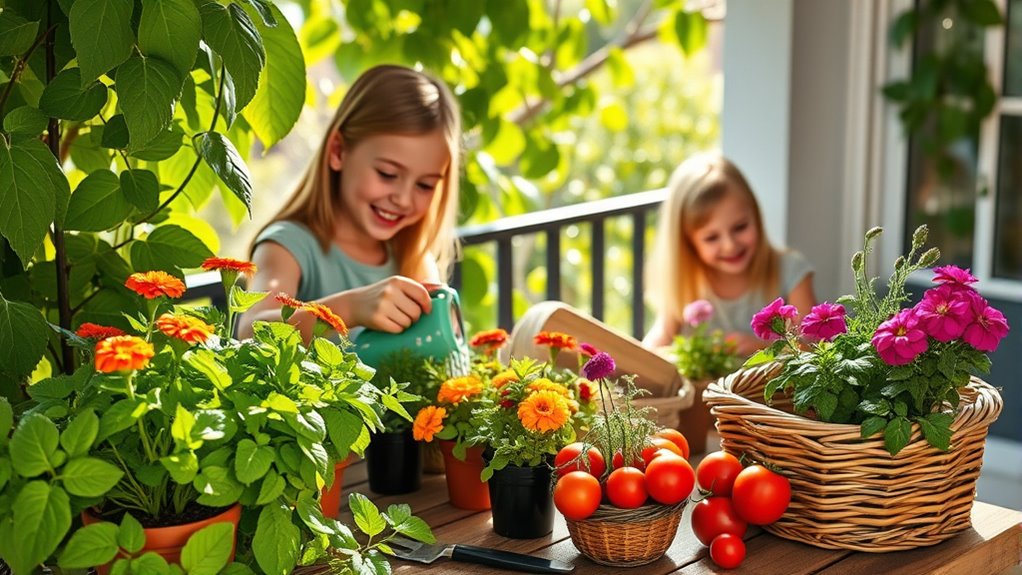 balcony gardening with children