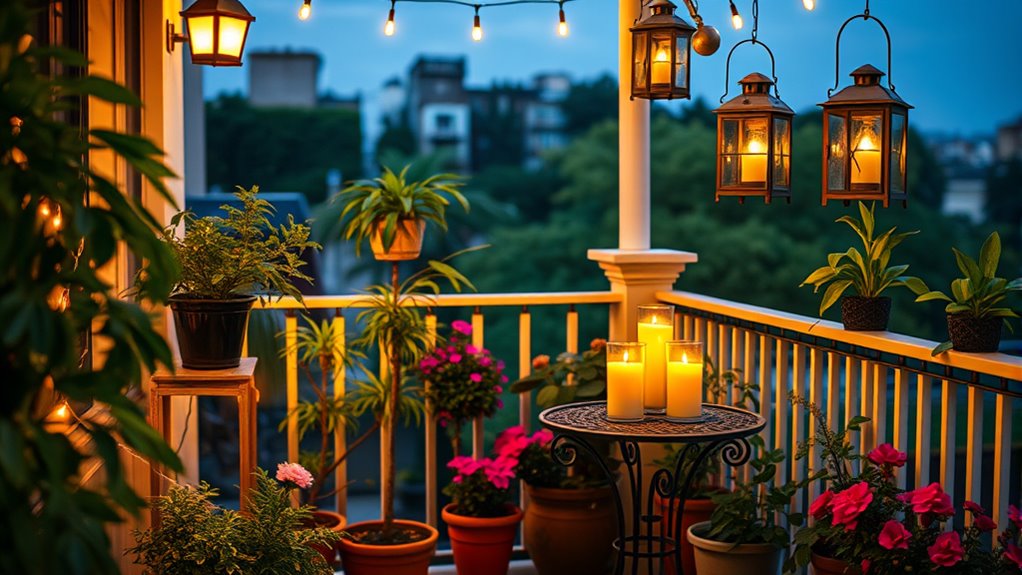 balcony lighting for ambiance