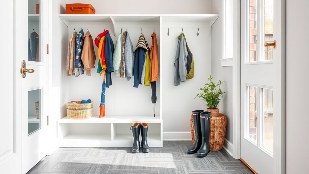 build a closet mudroom