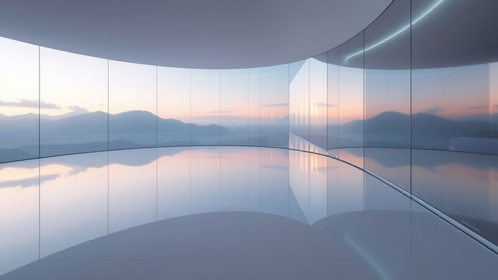 clear acrylic glass walls