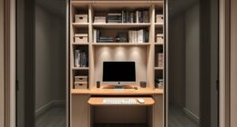 concealed closet desktop construction