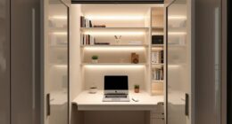 concealed closet workstation construction