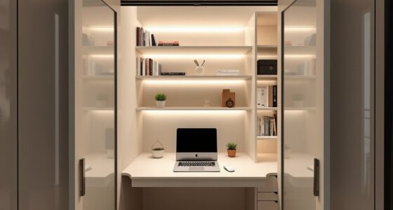 concealed closet workstation construction