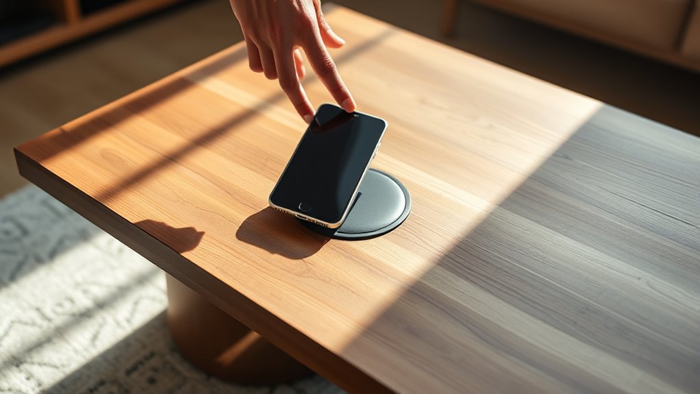 concealed furniture wireless chargers