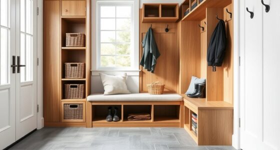 designing a closet mudroom