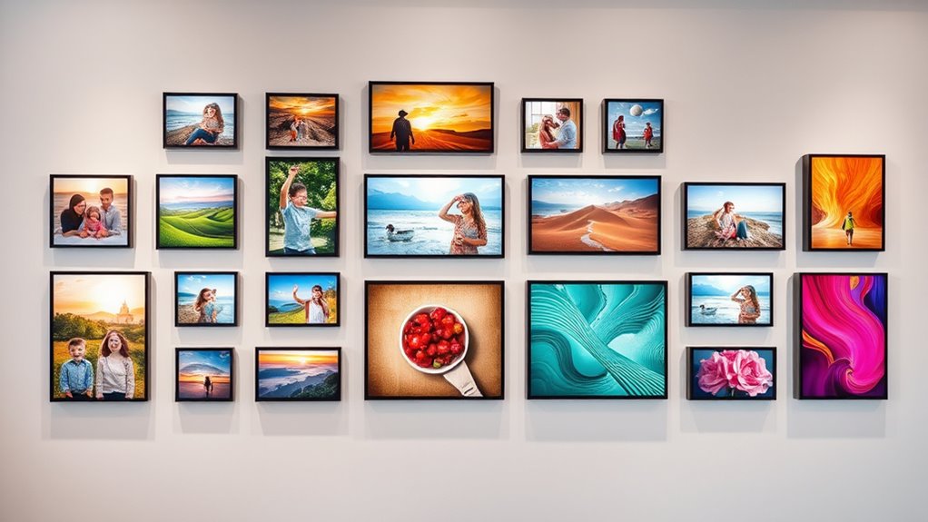 display photos on wall