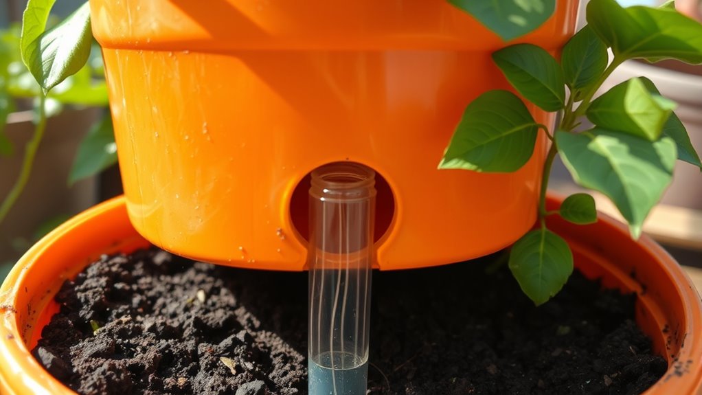 diy self watering container setup