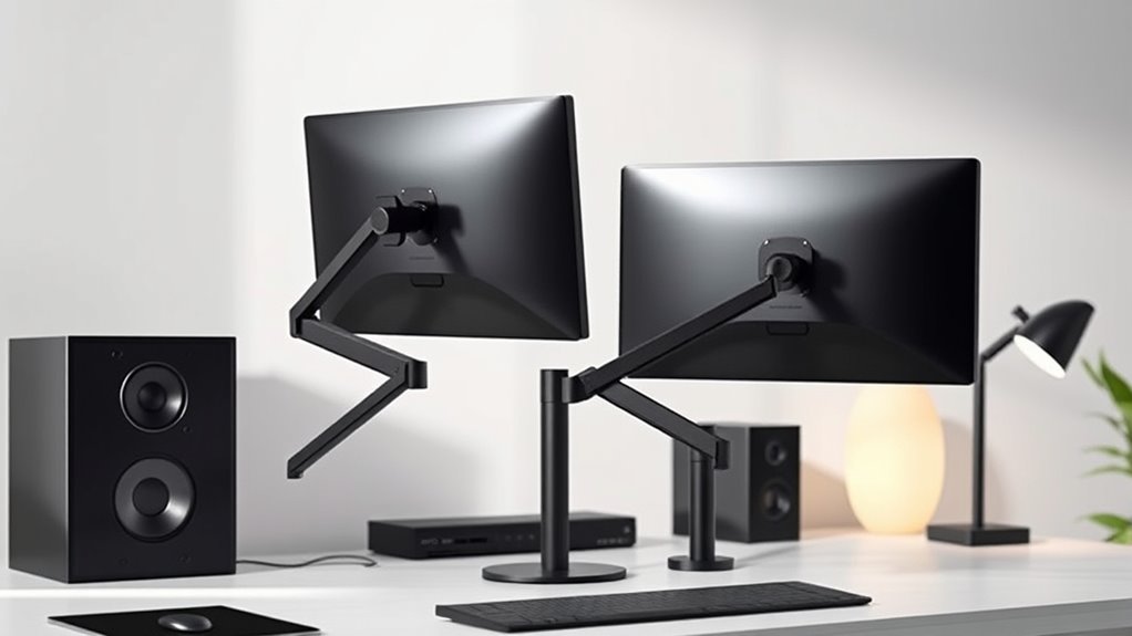 dual monitor arm considerations