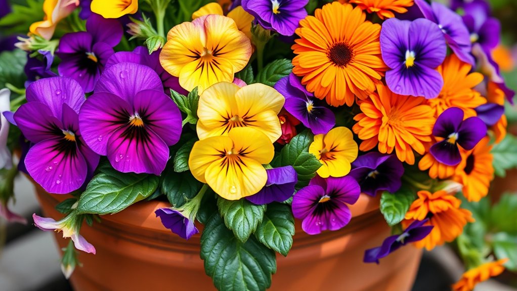edible flower container gardening