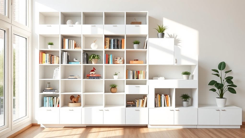 expandable modular shelving