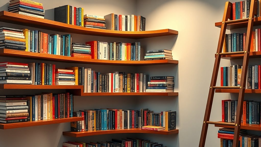 floating and ladder shelves