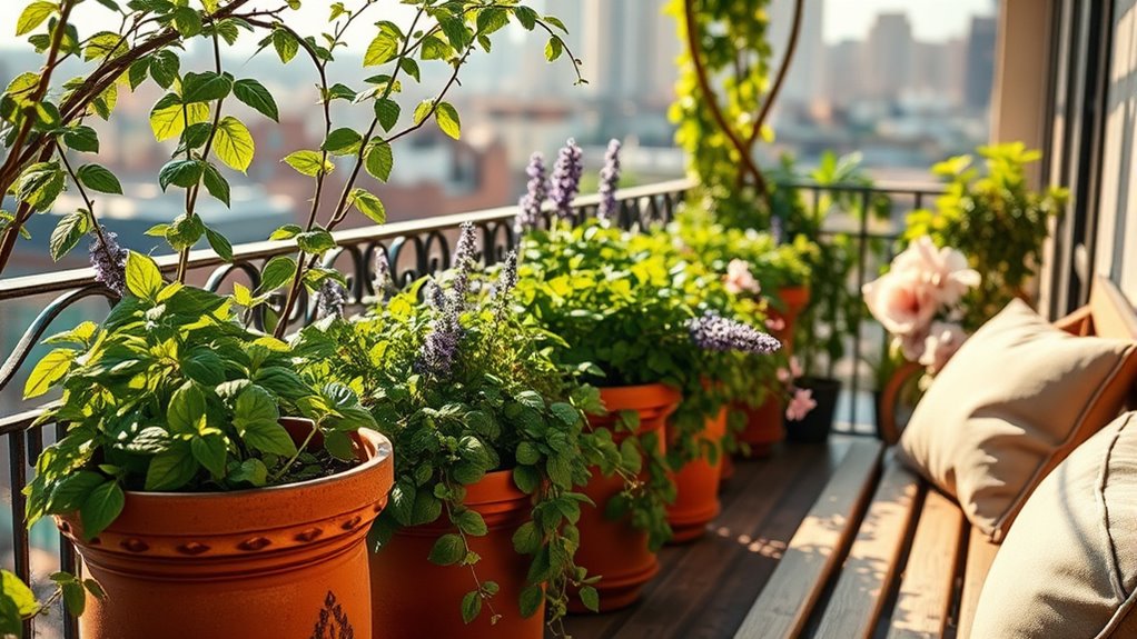 fragrant balcony garden design