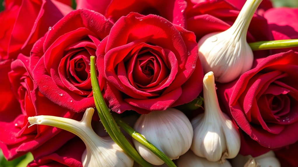 garlic pest control roses