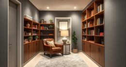 hallway doubles as storage